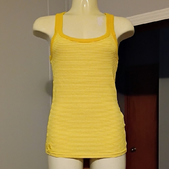 Ralph Lauren Yellow Striped Tank Top - Picture 1 of 5